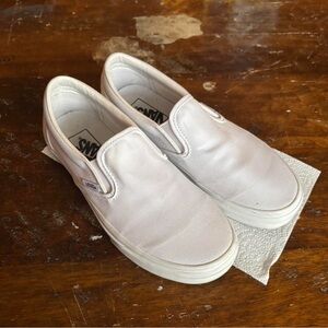 VANS Classic Slip-On True White Shoes size Women 8 Men 6.5